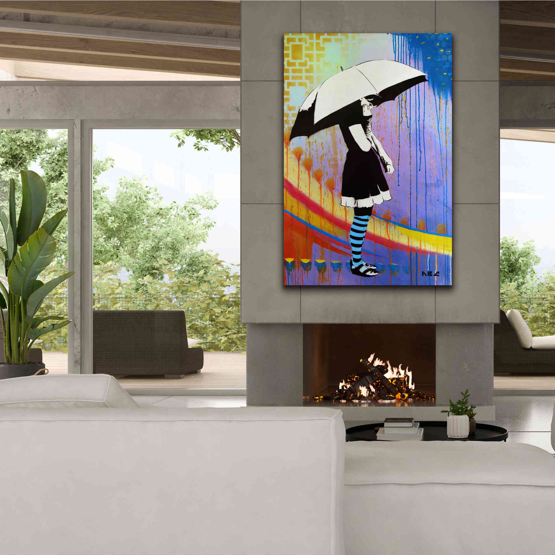 'Waiting for the Rain' by AbcArtAttack, Canvas Wall Art,40 x 60