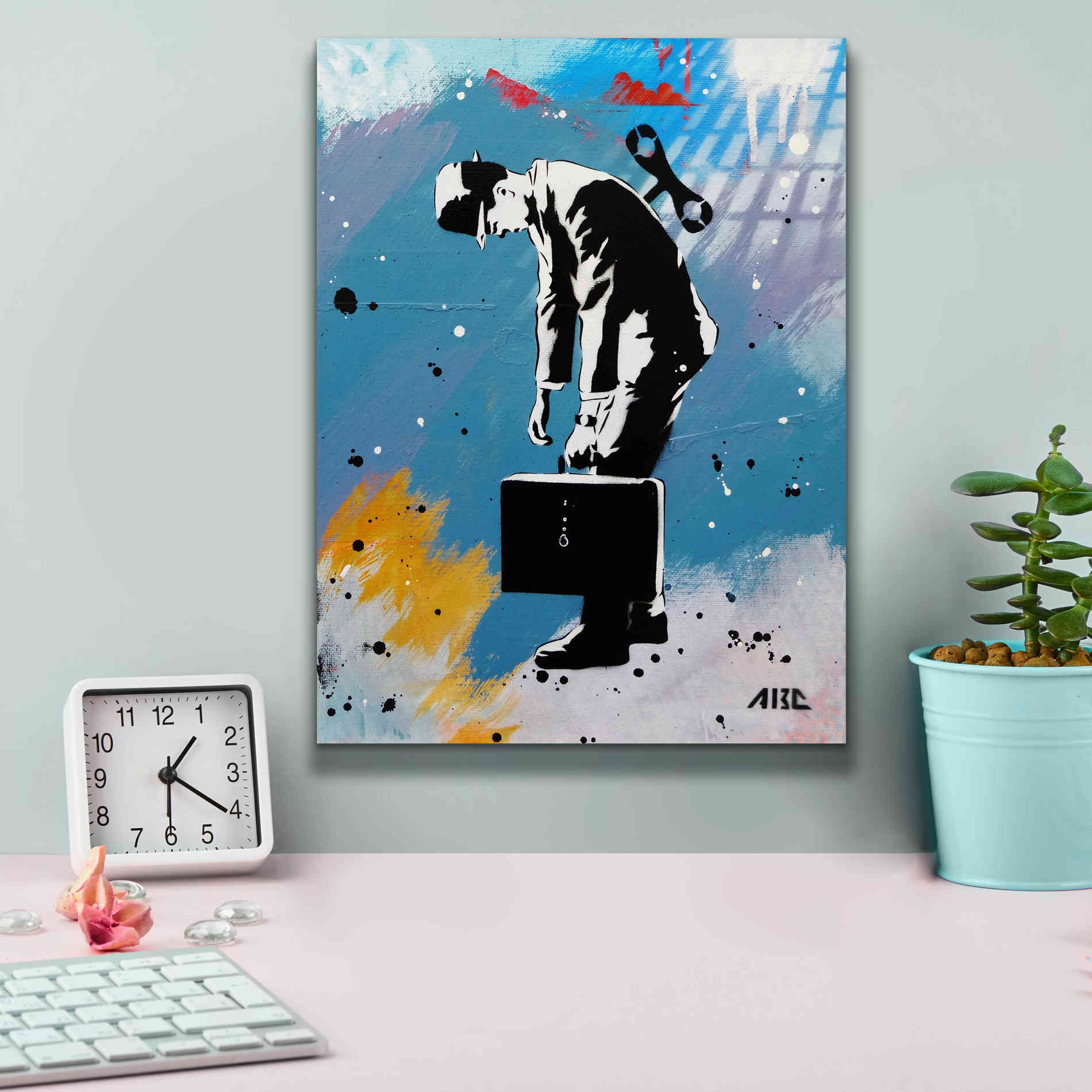 'Windup for the Wind Down' by AbcArtAttack, Canvas Wall Art,12 x 16