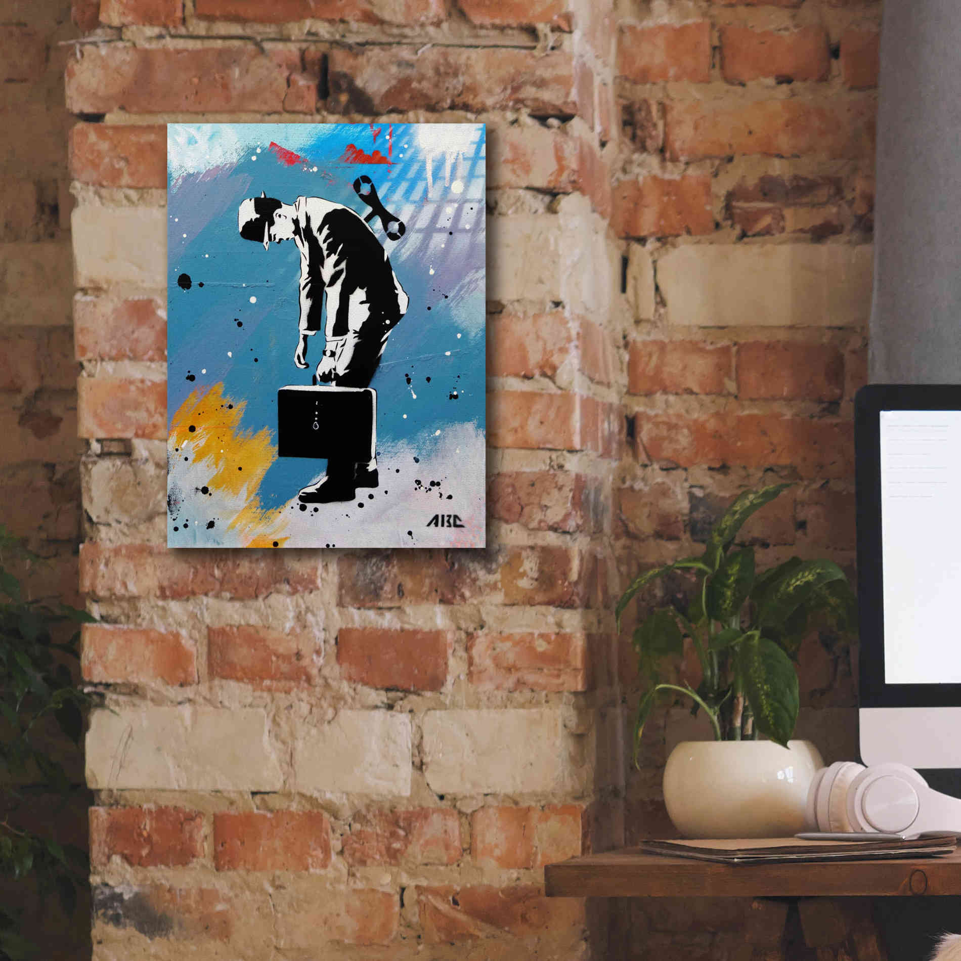 'Windup for the Wind Down' by AbcArtAttack, Canvas Wall Art,12 x 16