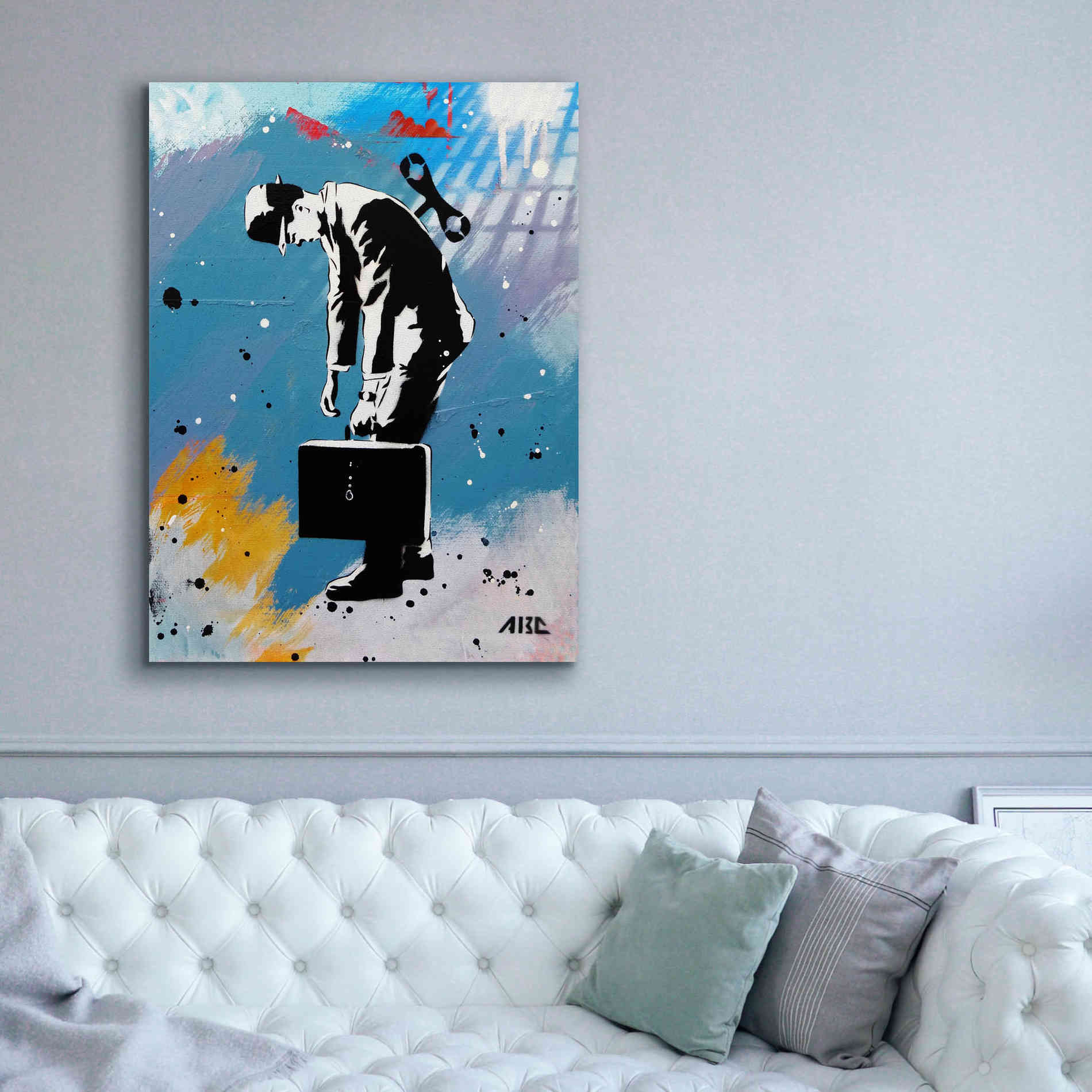 'Windup for the Wind Down' by AbcArtAttack, Canvas Wall Art,40 x 54