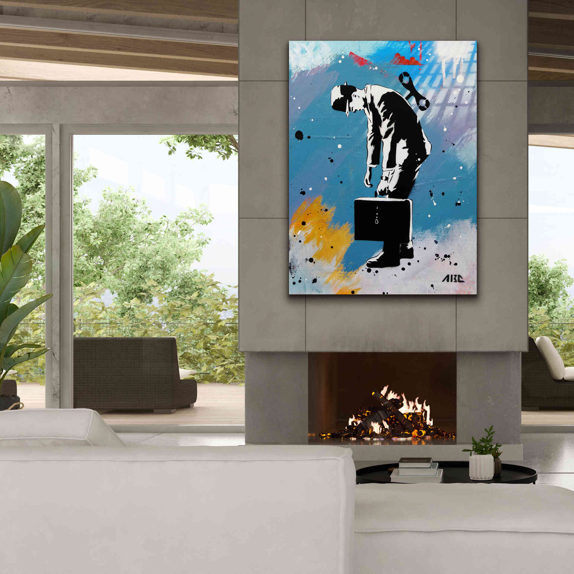 'Windup for the Wind Down' by AbcArtAttack, Canvas Wall Art,40 x 54