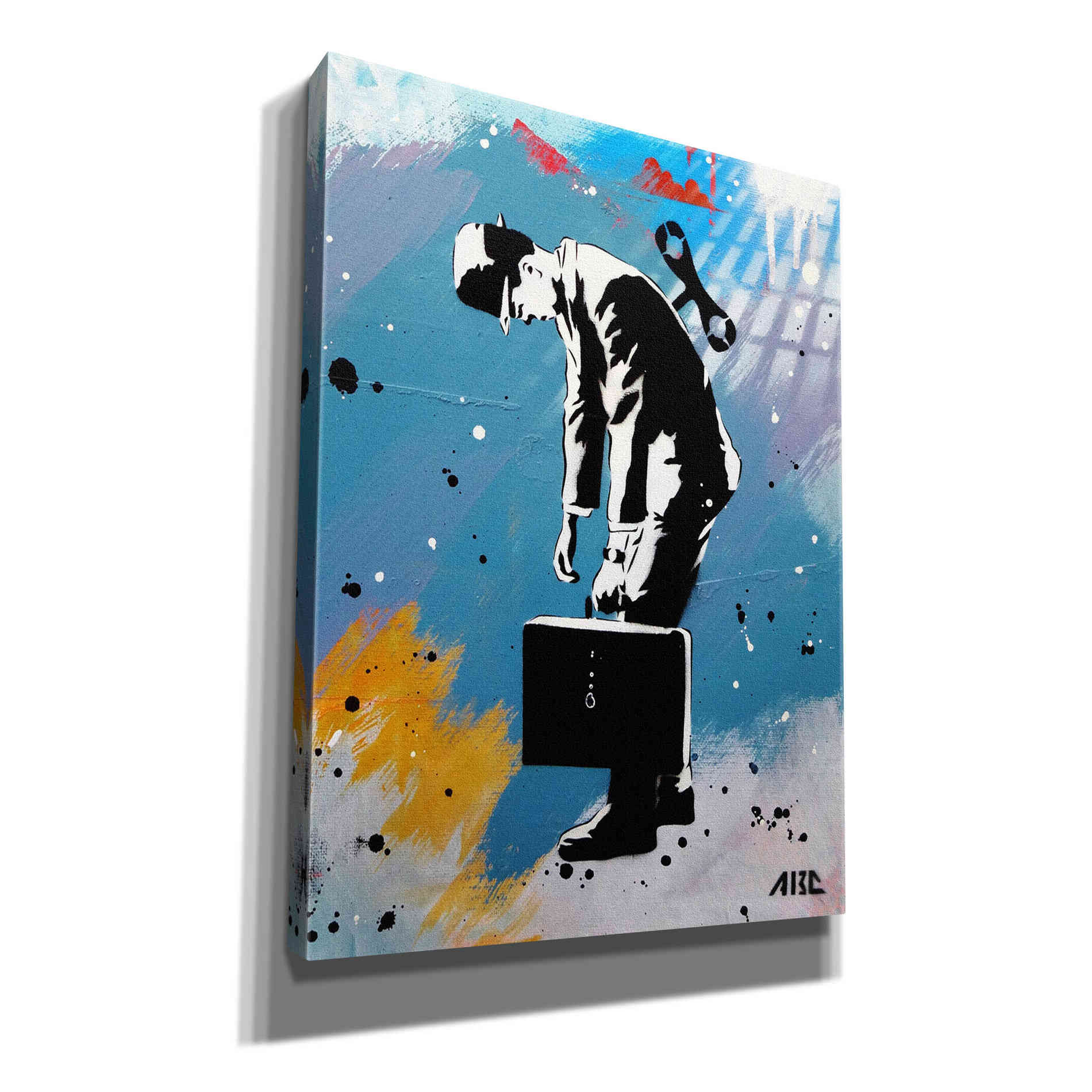 'Windup for the Wind Down' by AbcArtAttack, Canvas Wall Art