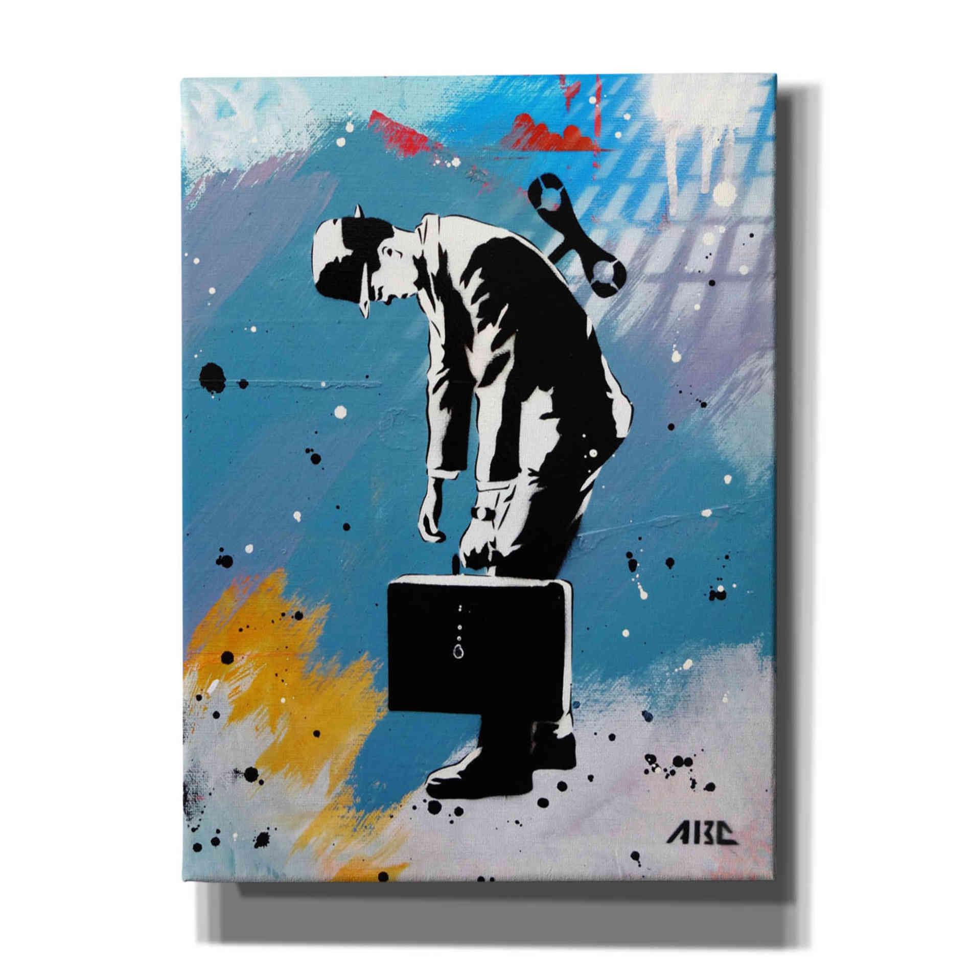 'Windup for the Wind Down' by AbcArtAttack, Canvas Wall Art