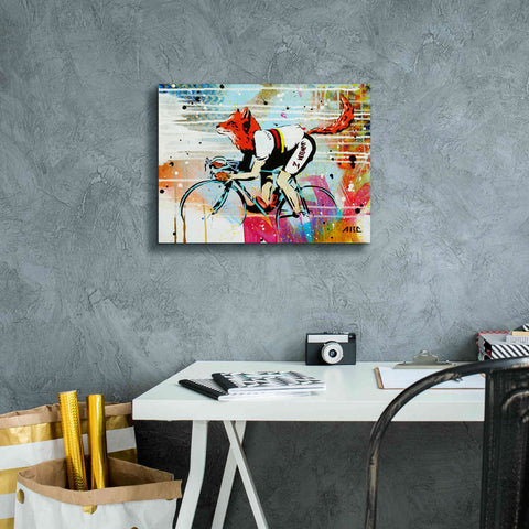 Image of 'Le Fox' by AbcArtAttack, Canvas Wall Art,16 x 12