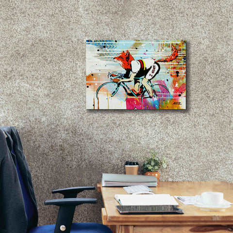 Image of 'Le Fox' by AbcArtAttack, Canvas Wall Art,26 x 18