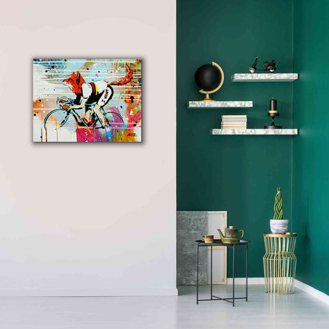 Image of 'Le Fox' by AbcArtAttack, Canvas Wall Art,34 x 26