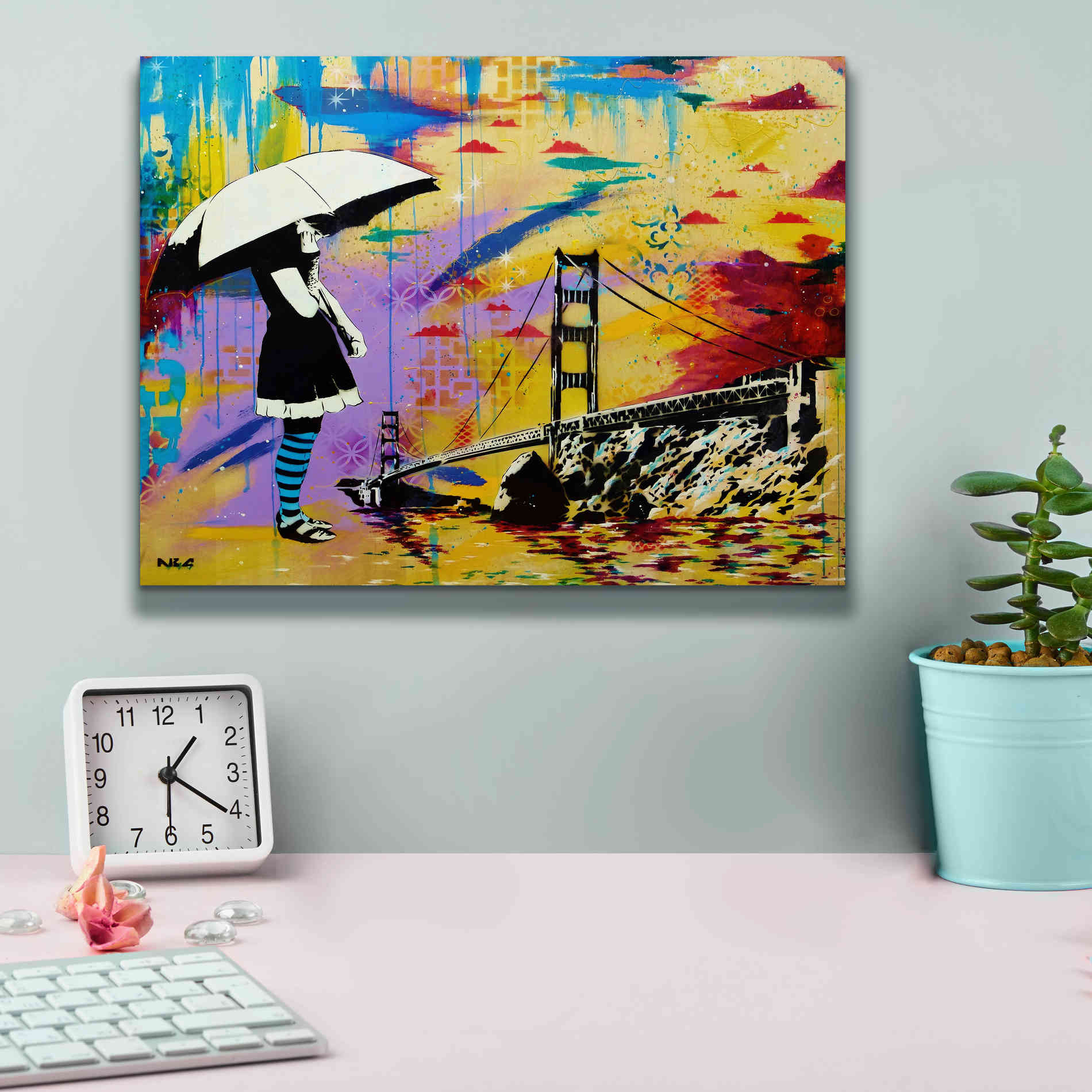 'Shelter at Bay' by AbcArtAttack, Canvas Wall Art,16 x 12