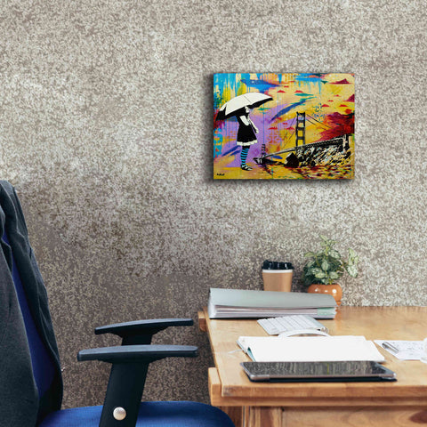 Image of 'Shelter at Bay' by AbcArtAttack, Canvas Wall Art,16 x 12