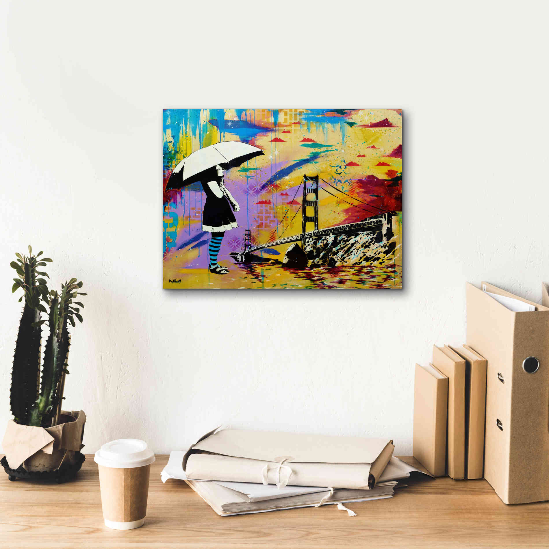 'Shelter at Bay' by AbcArtAttack, Canvas Wall Art,16 x 12