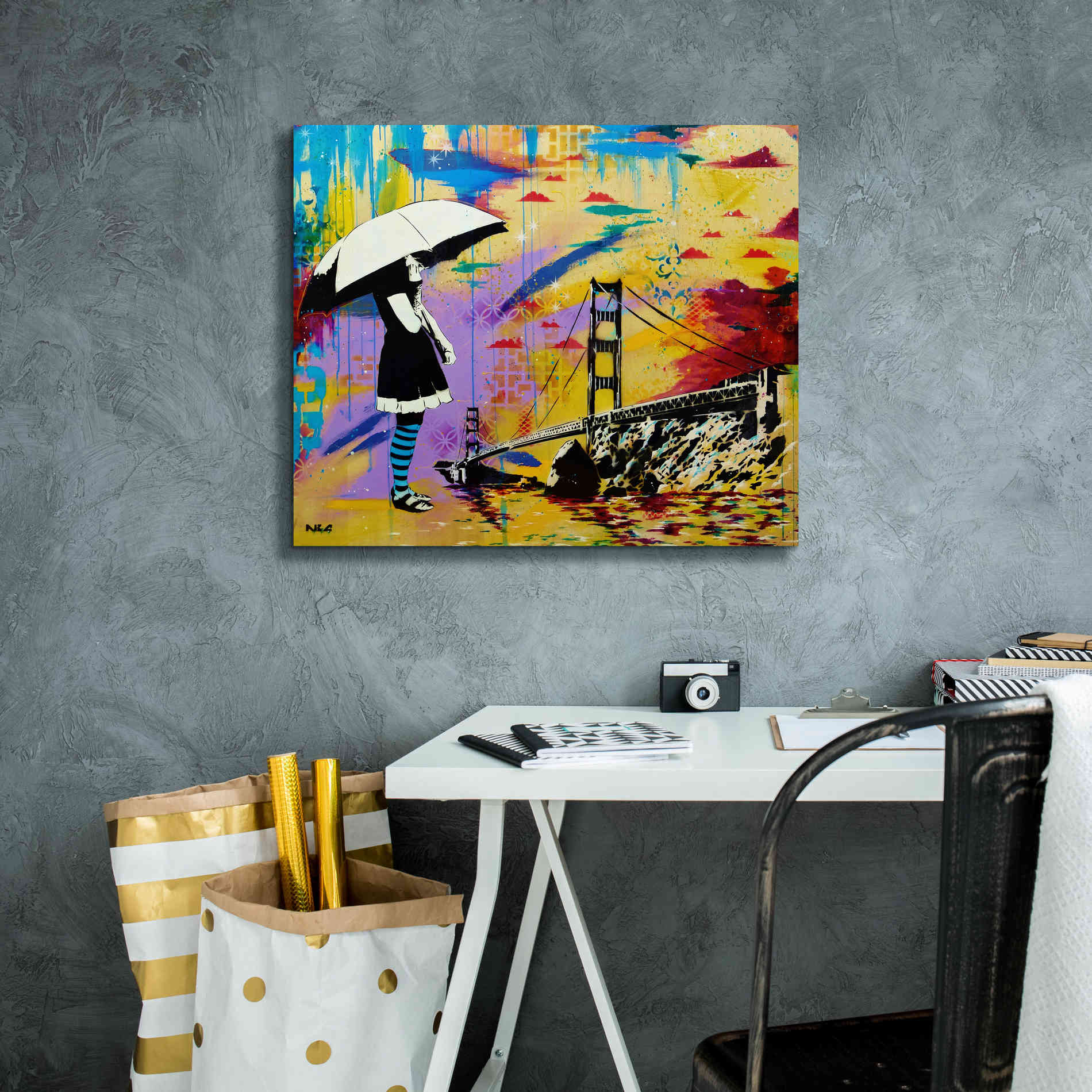 'Shelter at Bay' by AbcArtAttack, Canvas Wall Art,24 x 20