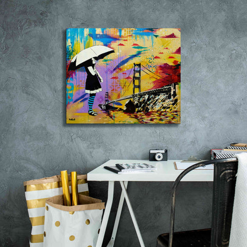 Image of 'Shelter at Bay' by AbcArtAttack, Canvas Wall Art,24 x 20