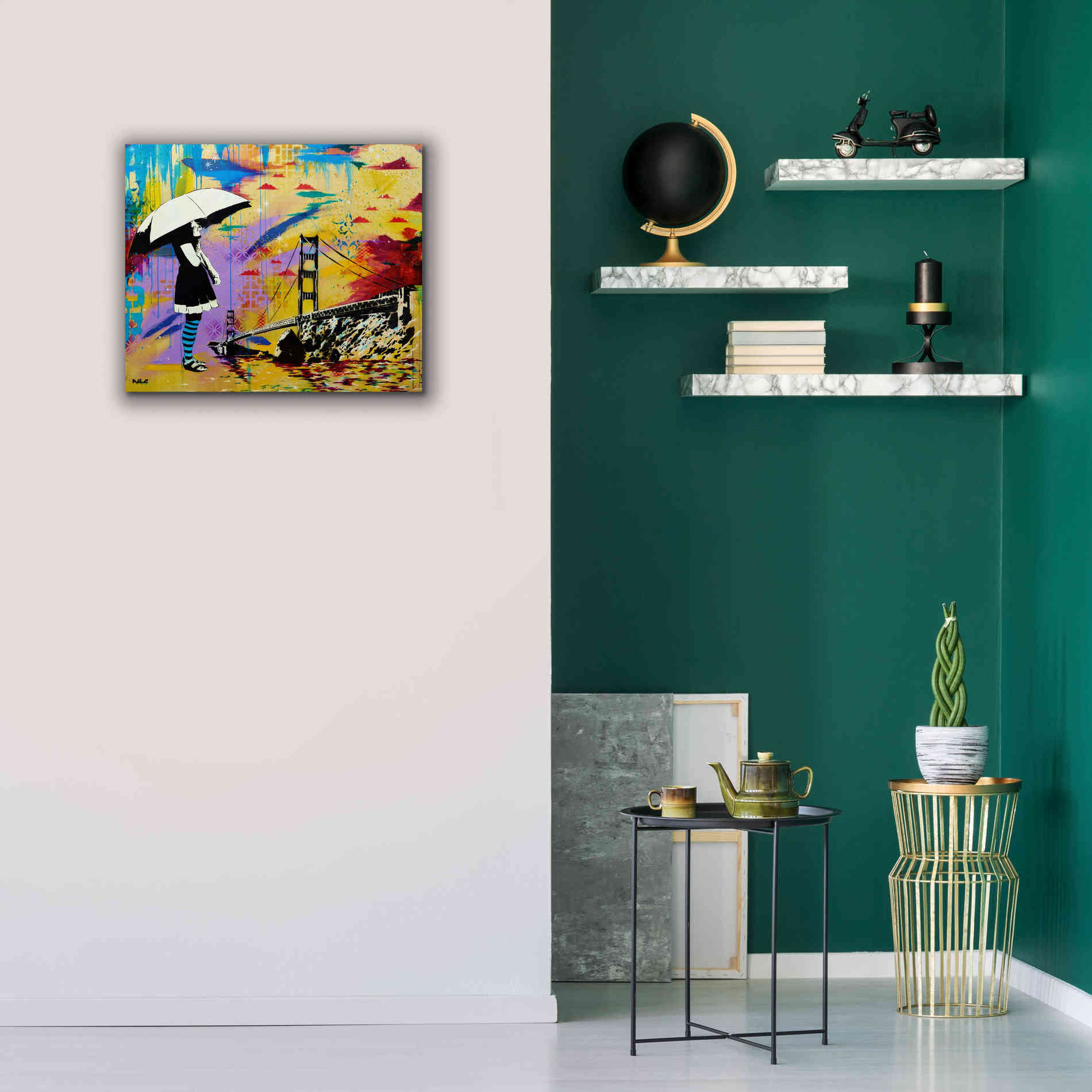 'Shelter at Bay' by AbcArtAttack, Canvas Wall Art,24 x 20