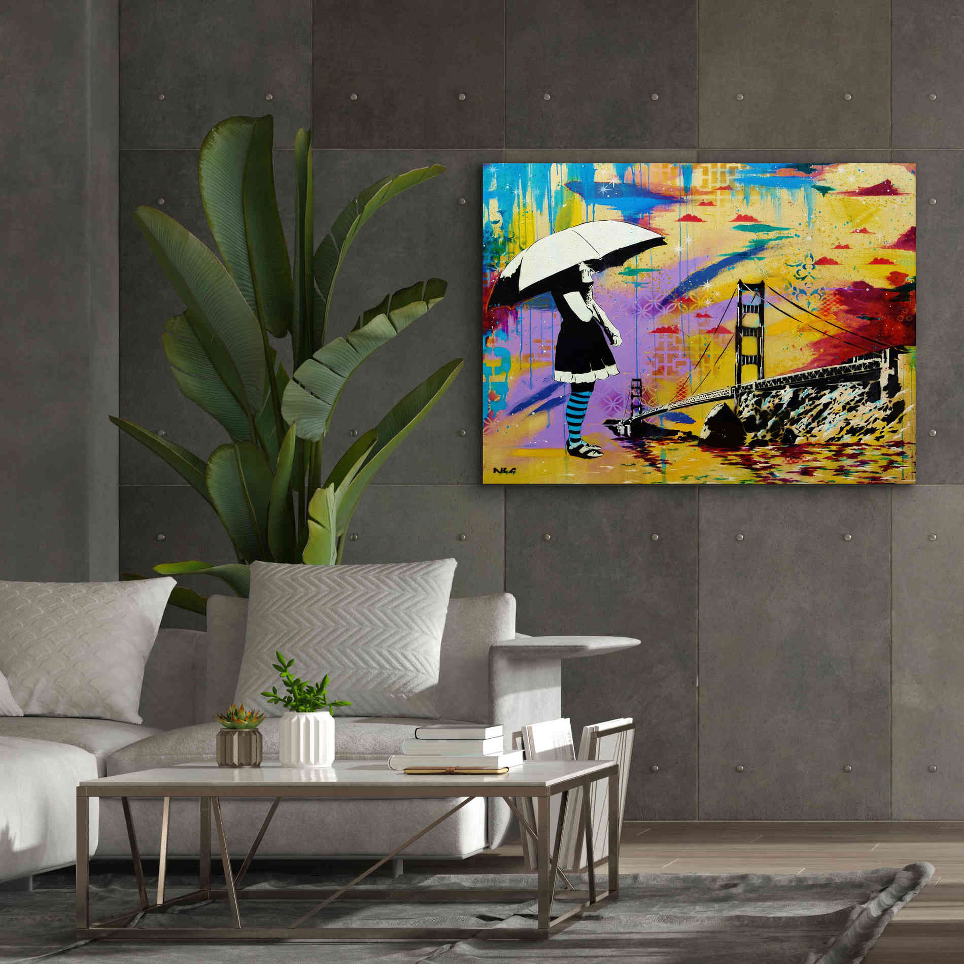 'Shelter at Bay' by AbcArtAttack, Canvas Wall Art,54 x 40