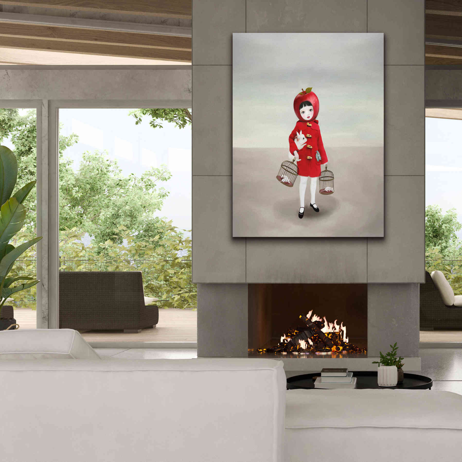 'Ruby' by Art & Ghosts, Canvas Wall Art,40 x 54