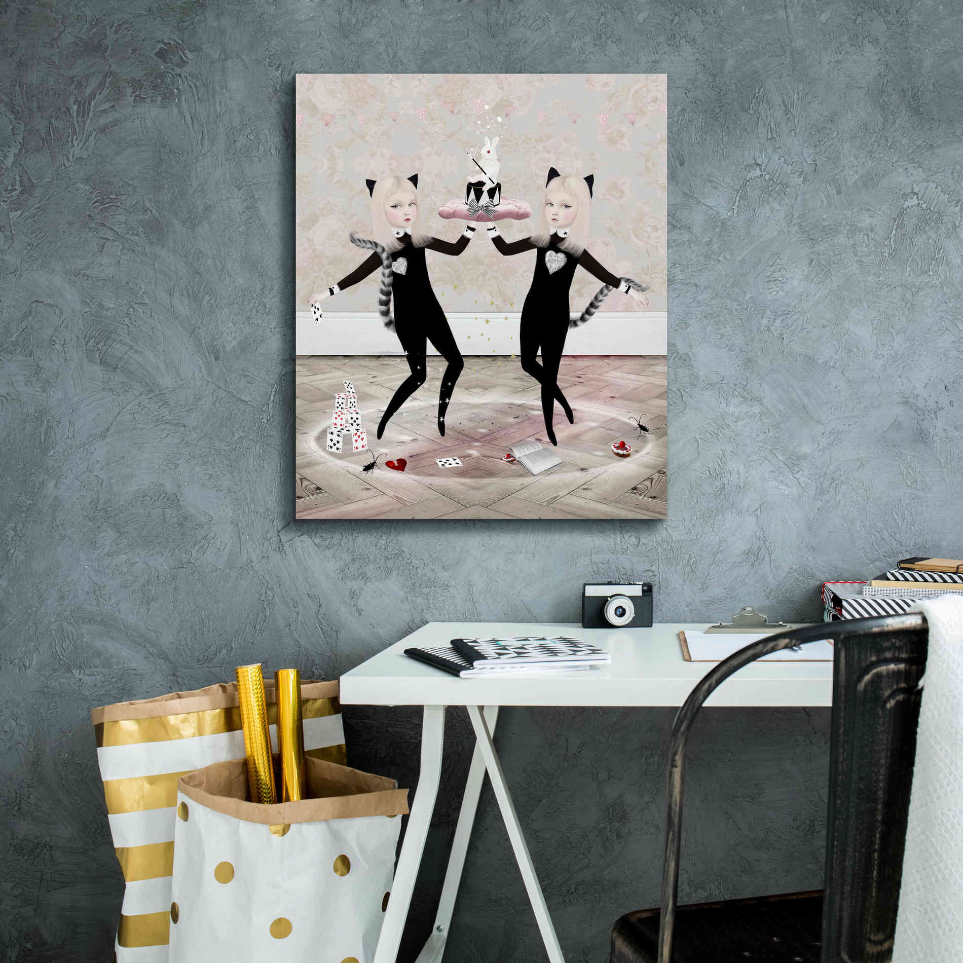 'The Newmars' by Art & Ghosts, Canvas Wall Art,20 x 24