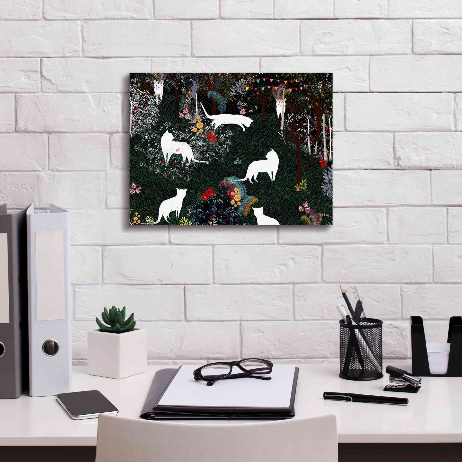 'Cat Heaven' by Art & Ghosts, Canvas Wall Art,16 x 12