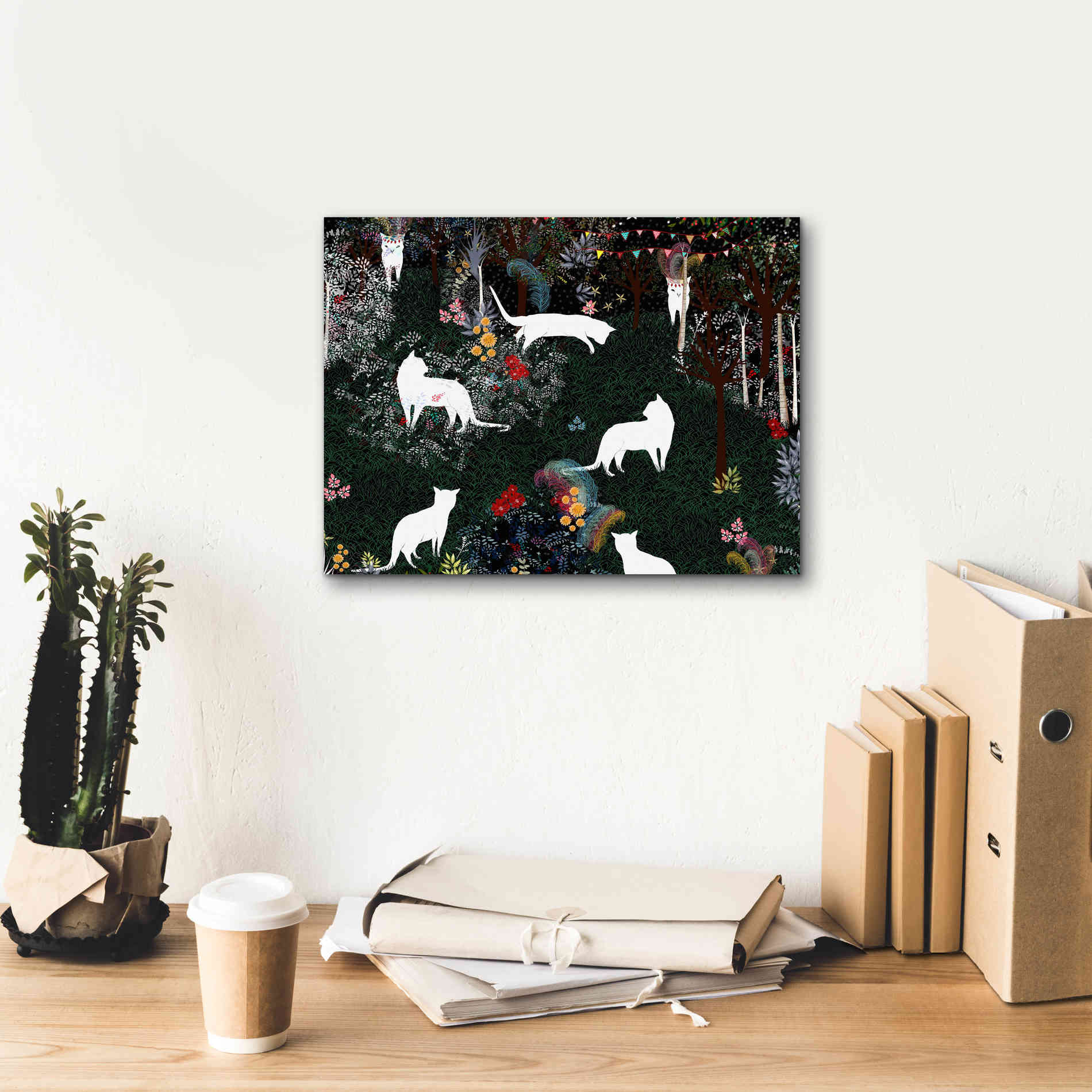 'Cat Heaven' by Art & Ghosts, Canvas Wall Art,16 x 12