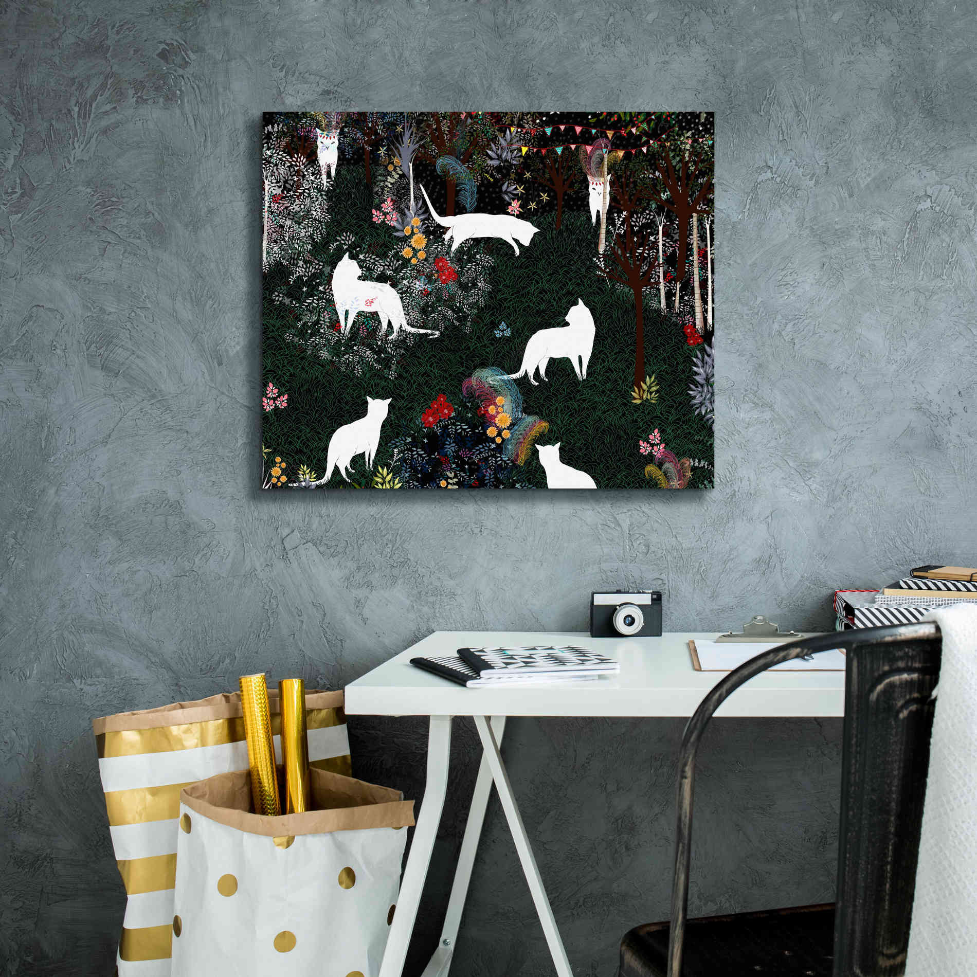 'Cat Heaven' by Art & Ghosts, Canvas Wall Art,24 x 20