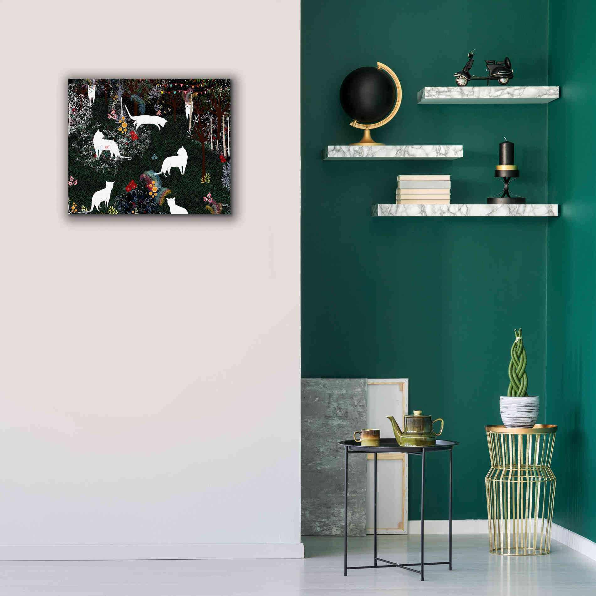 'Cat Heaven' by Art & Ghosts, Canvas Wall Art,24 x 20