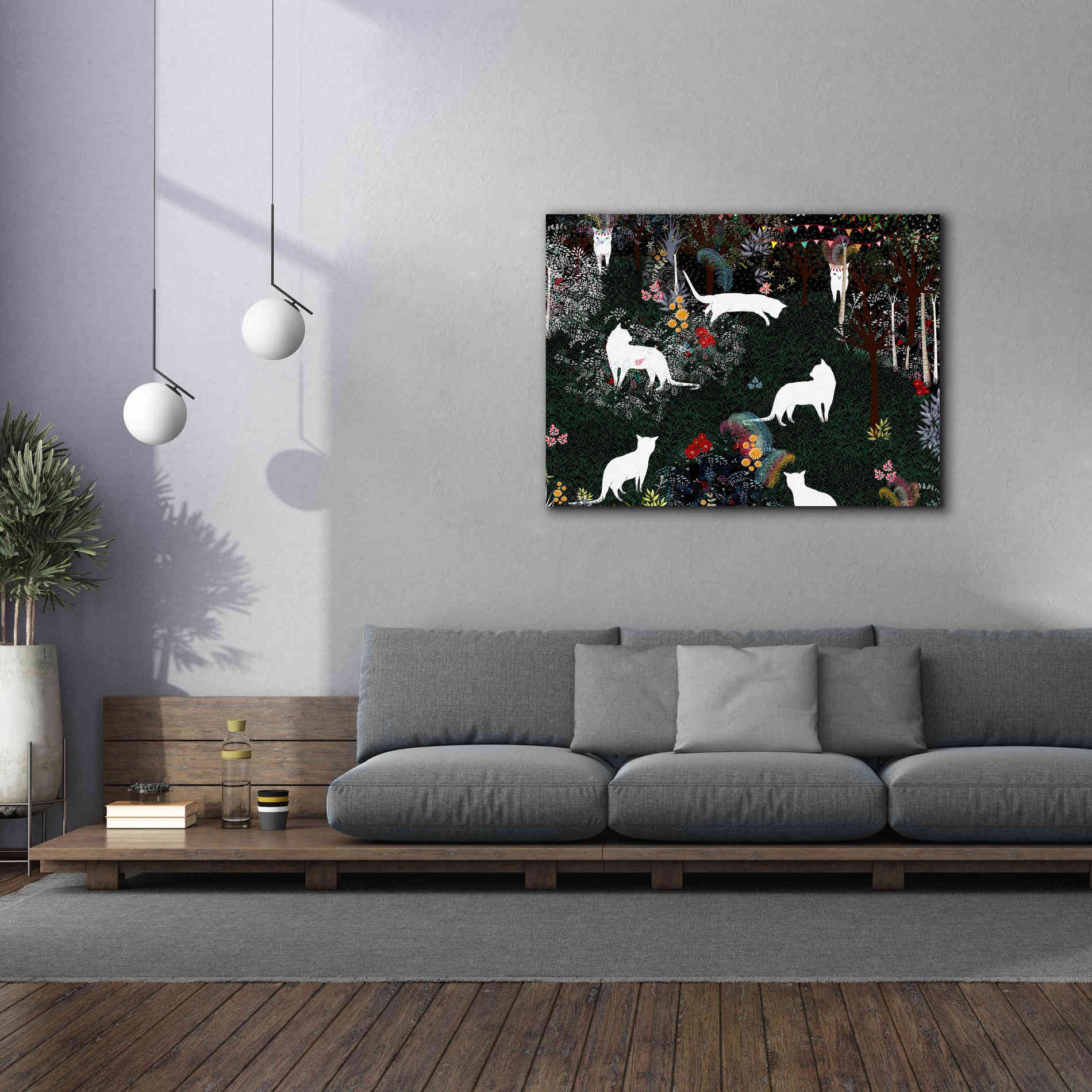 'Cat Heaven' by Art & Ghosts, Canvas Wall Art,54 x 40