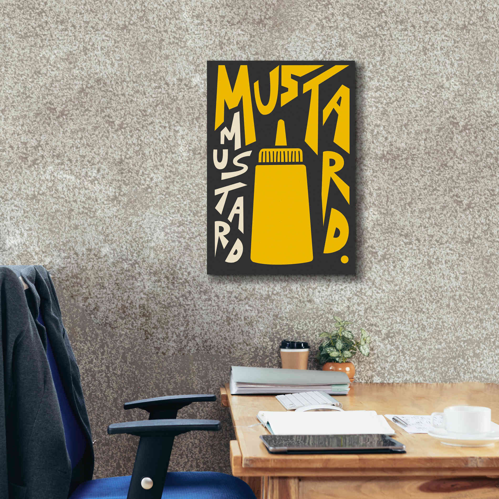 'Kitchen Mustard' by Ayse, Canvas Wall Art,18 x 26