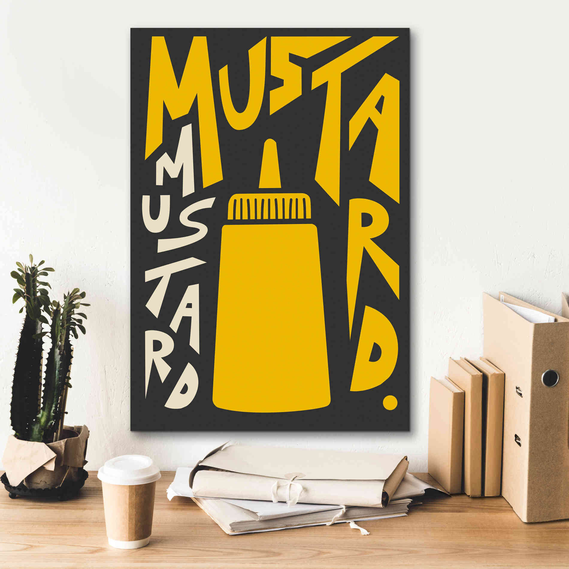 'Kitchen Mustard' by Ayse, Canvas Wall Art,18 x 26