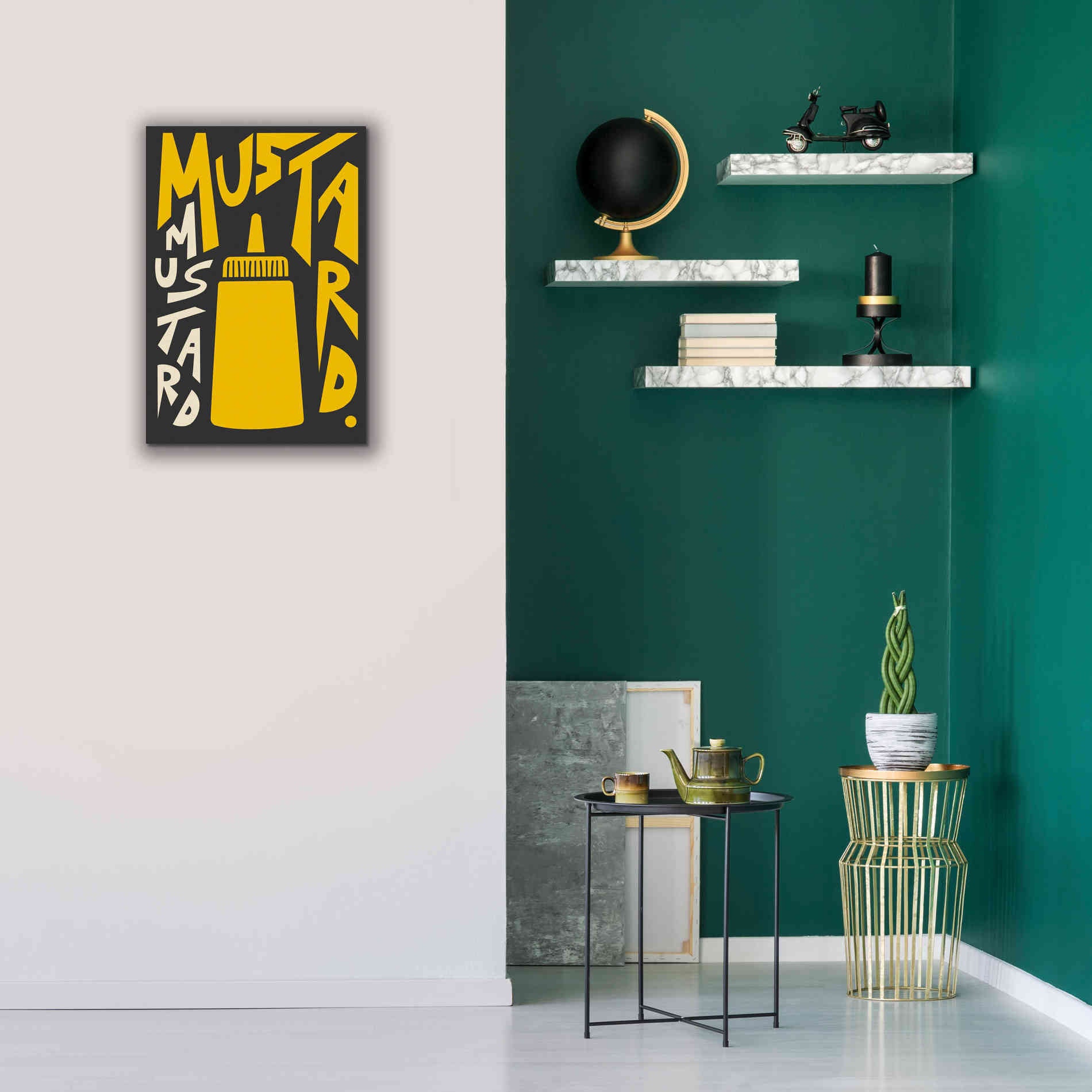 'Kitchen Mustard' by Ayse, Canvas Wall Art,18 x 26