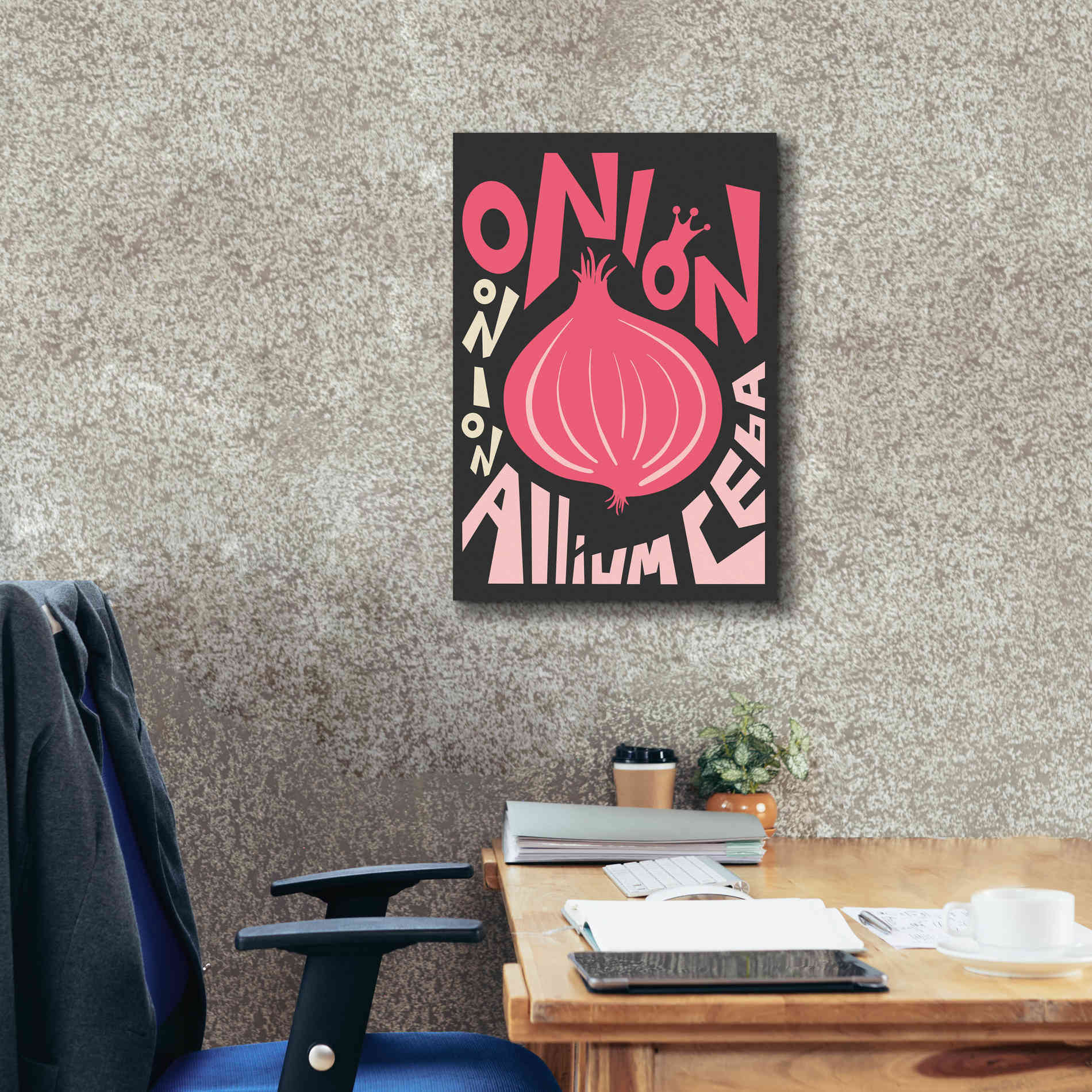 'Kitchen Onion' by Ayse, Canvas Wall Art,18 x 26
