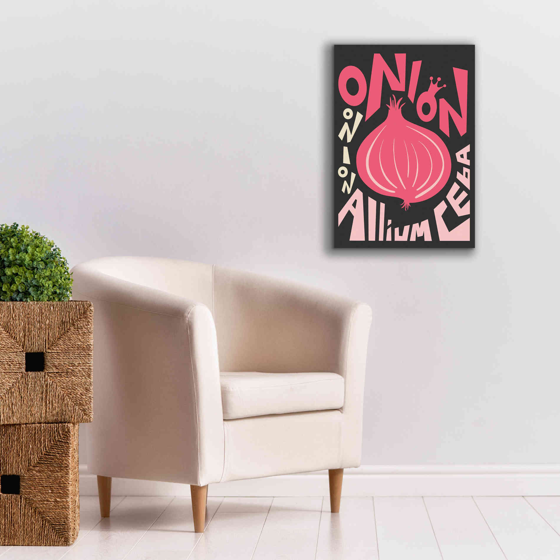 'Kitchen Onion' by Ayse, Canvas Wall Art,18 x 26