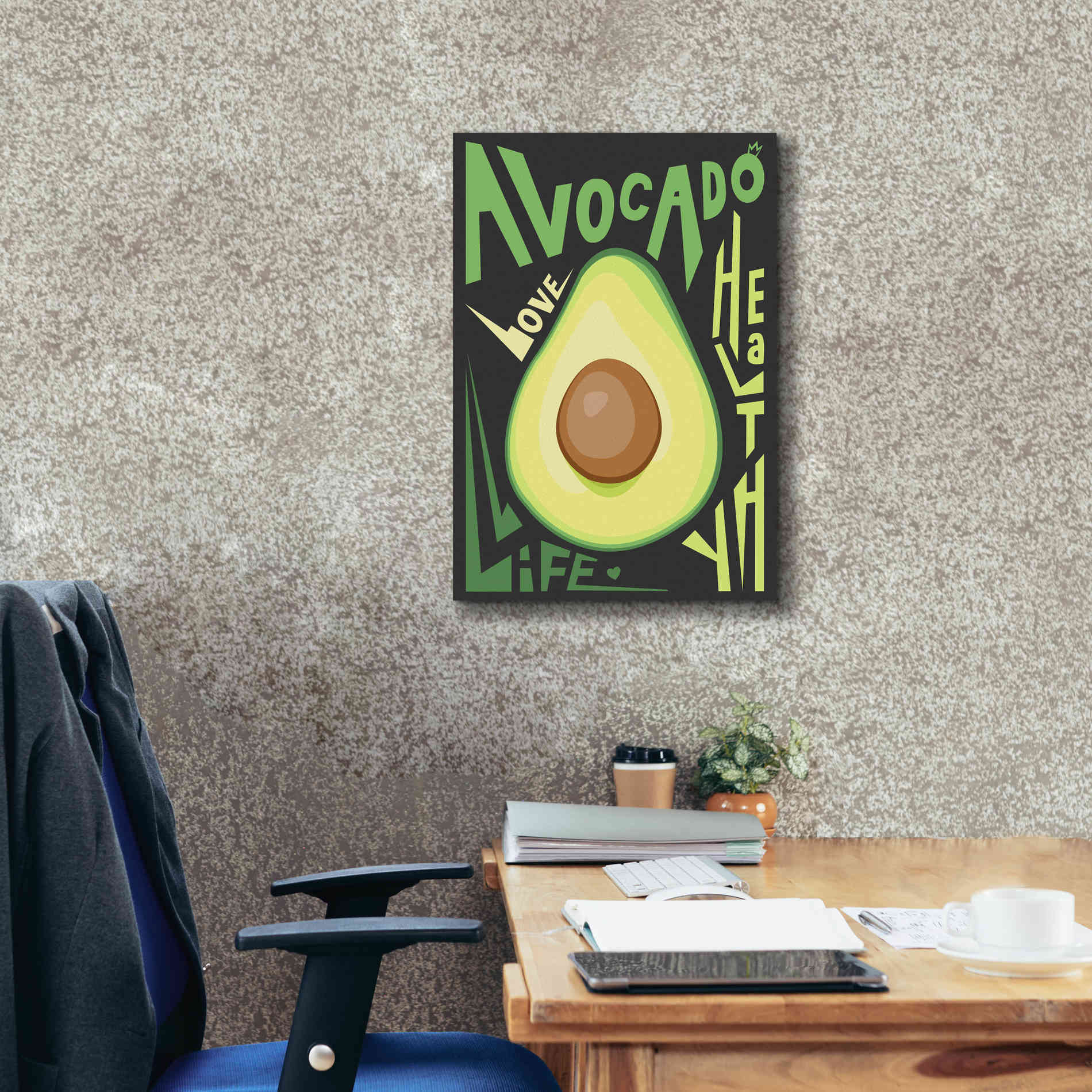 'Kitchen Avocado' by Ayse, Canvas Wall Art,18 x 26