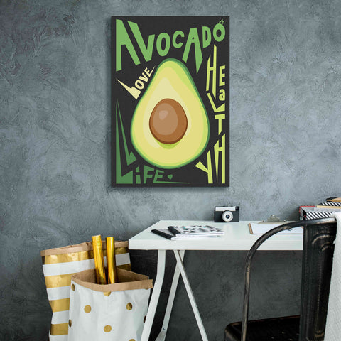 Image of 'Kitchen Avocado' by Ayse, Canvas Wall Art,18 x 26