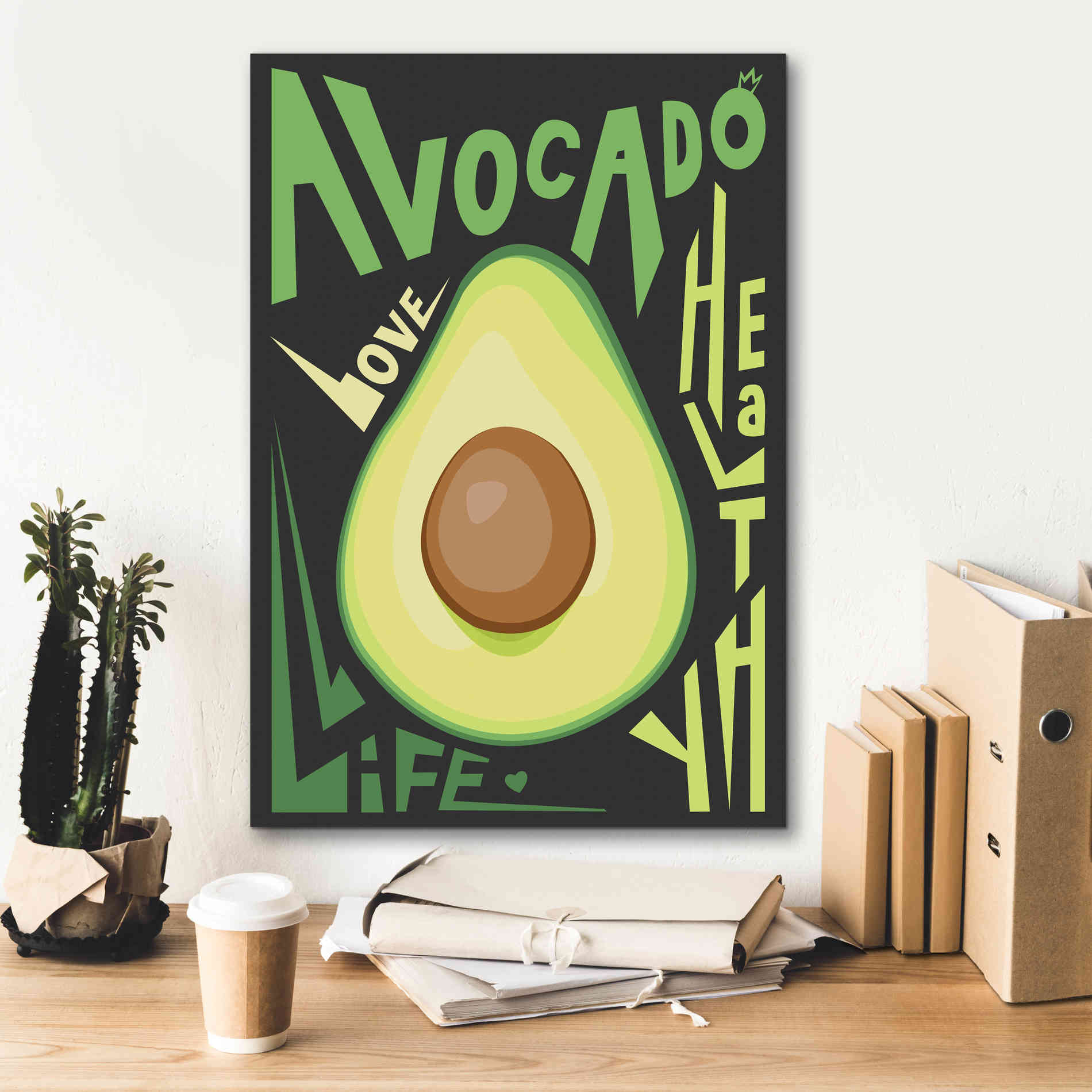 'Kitchen Avocado' by Ayse, Canvas Wall Art,18 x 26