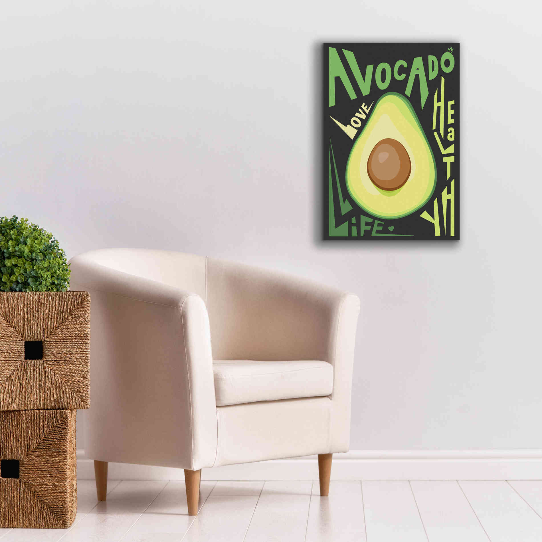 'Kitchen Avocado' by Ayse, Canvas Wall Art,18 x 26