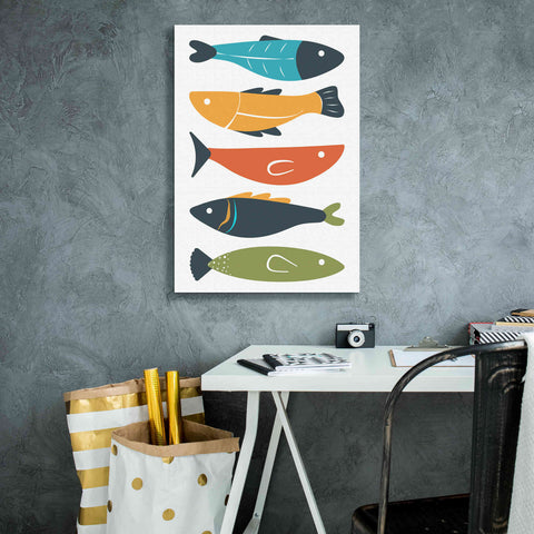 Image of 'Playful Fish' by Ayse, Canvas Wall Art,18 x 26