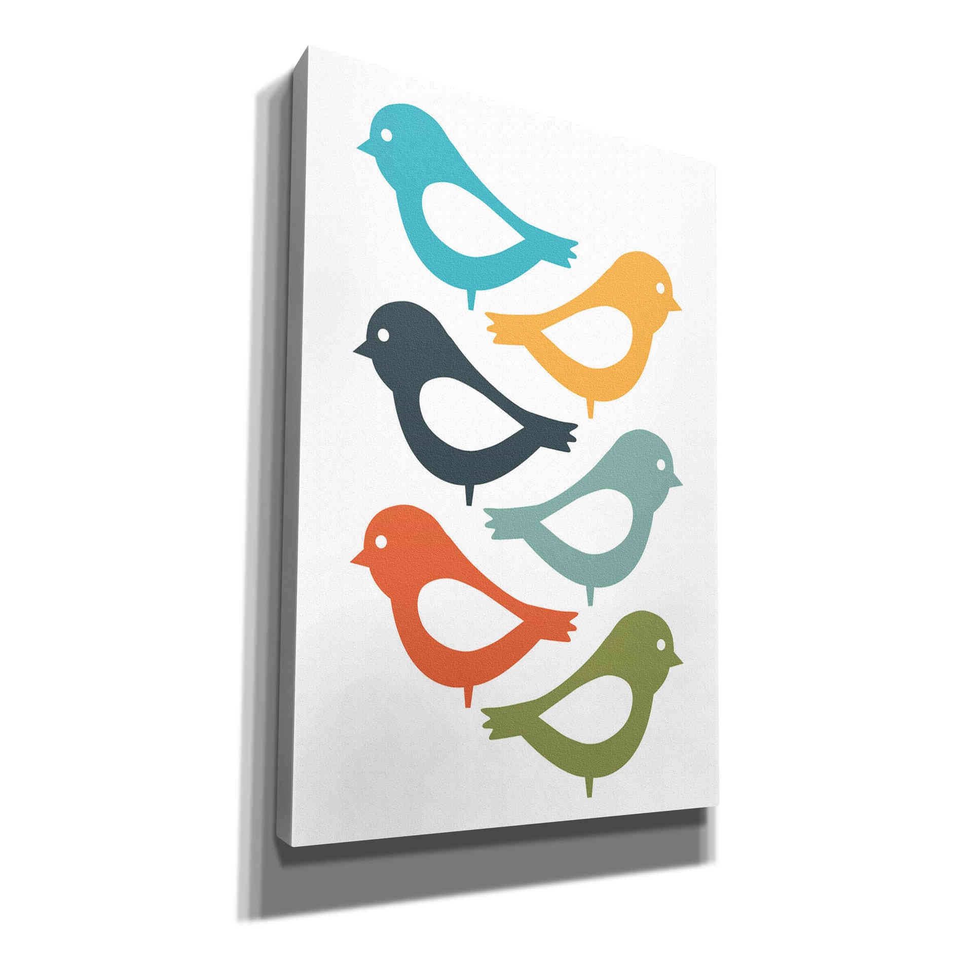 'Playful Birds' by Ayse, Canvas Wall Art