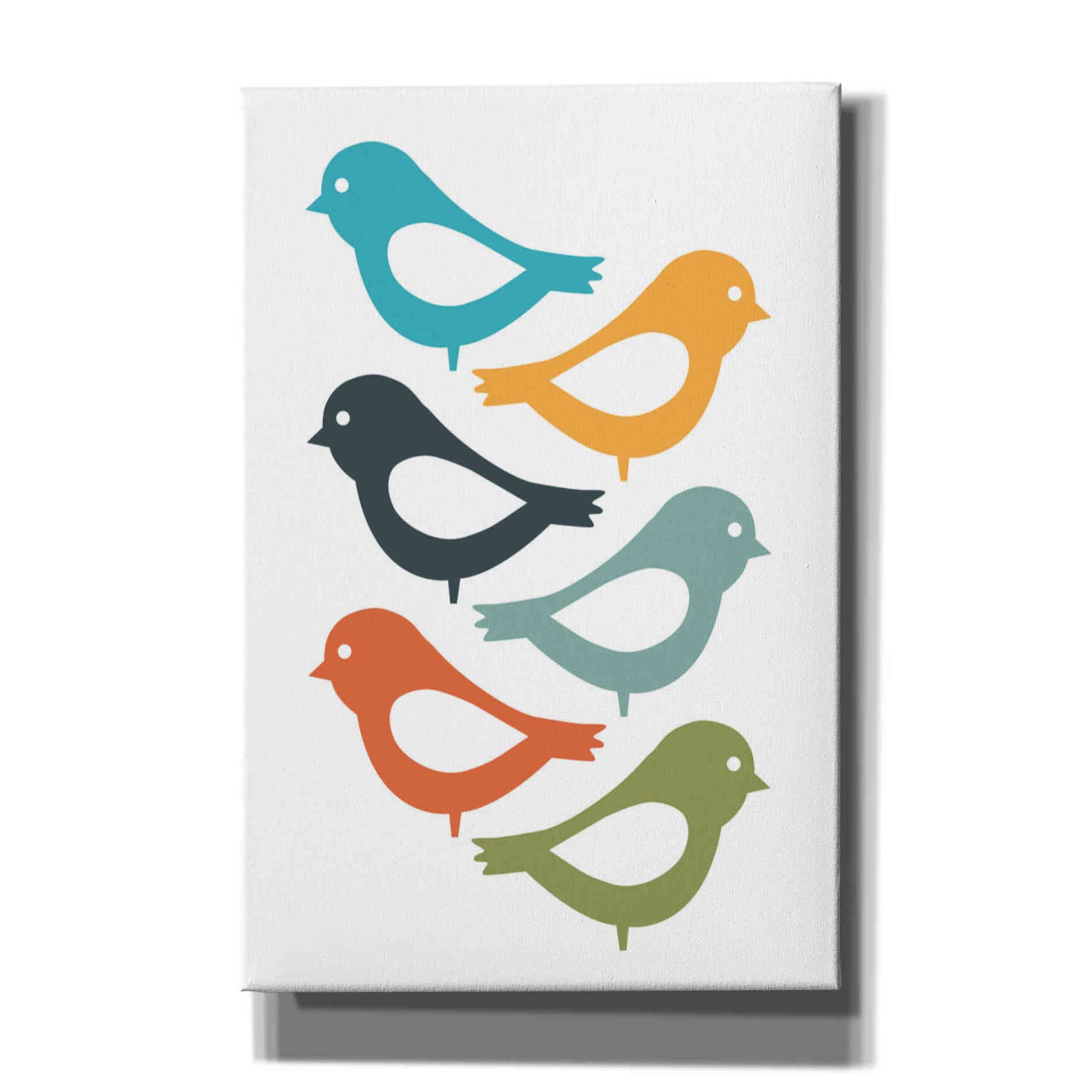 'Playful Birds' by Ayse, Canvas Wall Art