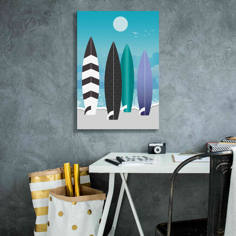 Image of 'Surfboards' by Ayse, Canvas Wall Art,18 x 26