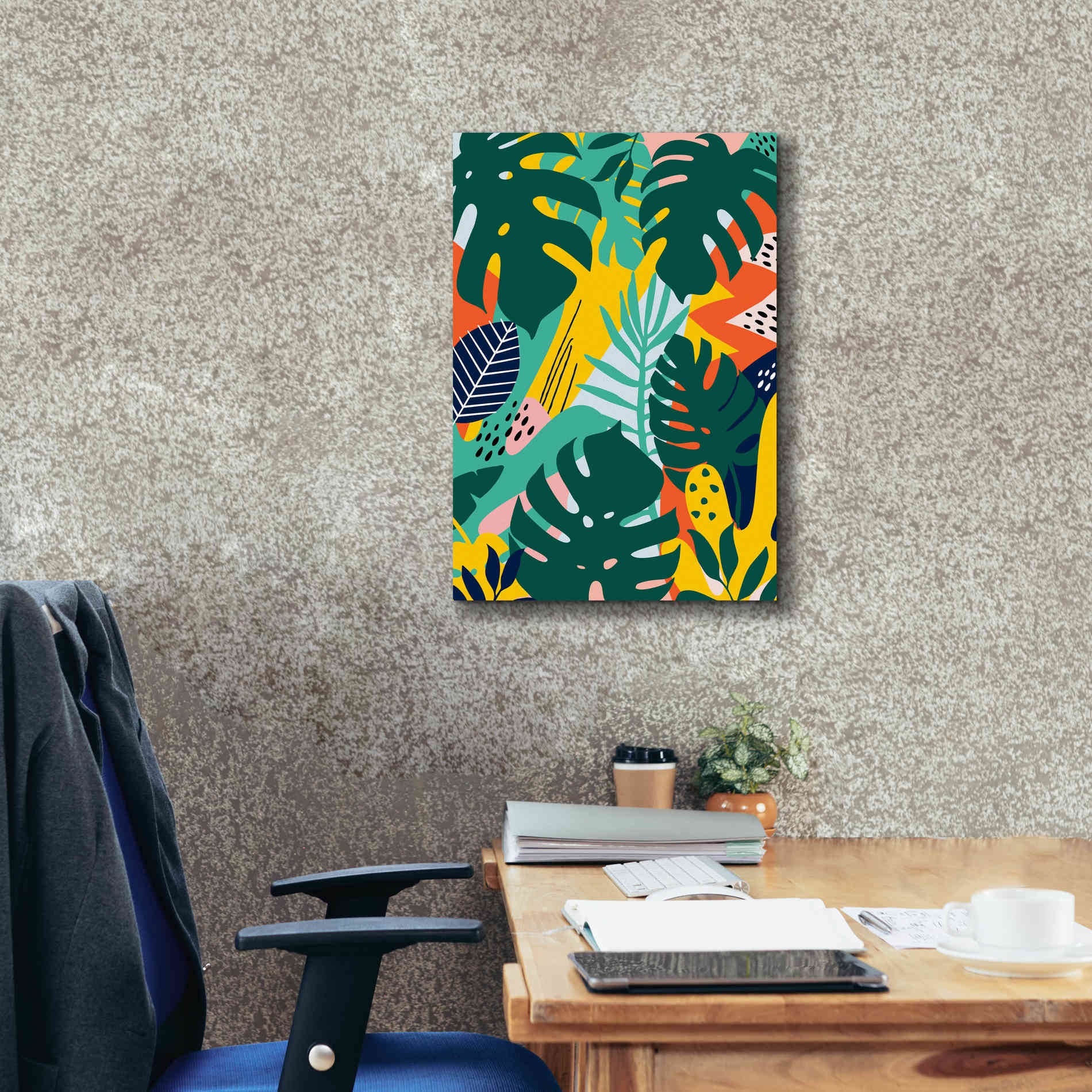 'Tropical Leaves One' by Ayse, Canvas Wall Art,18 x 26
