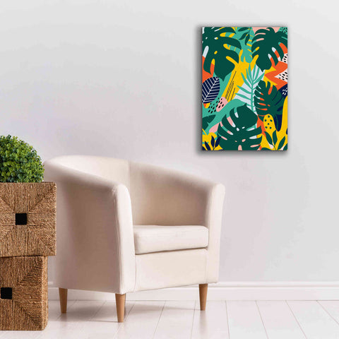 Image of 'Tropical Leaves One' by Ayse, Canvas Wall Art,18 x 26