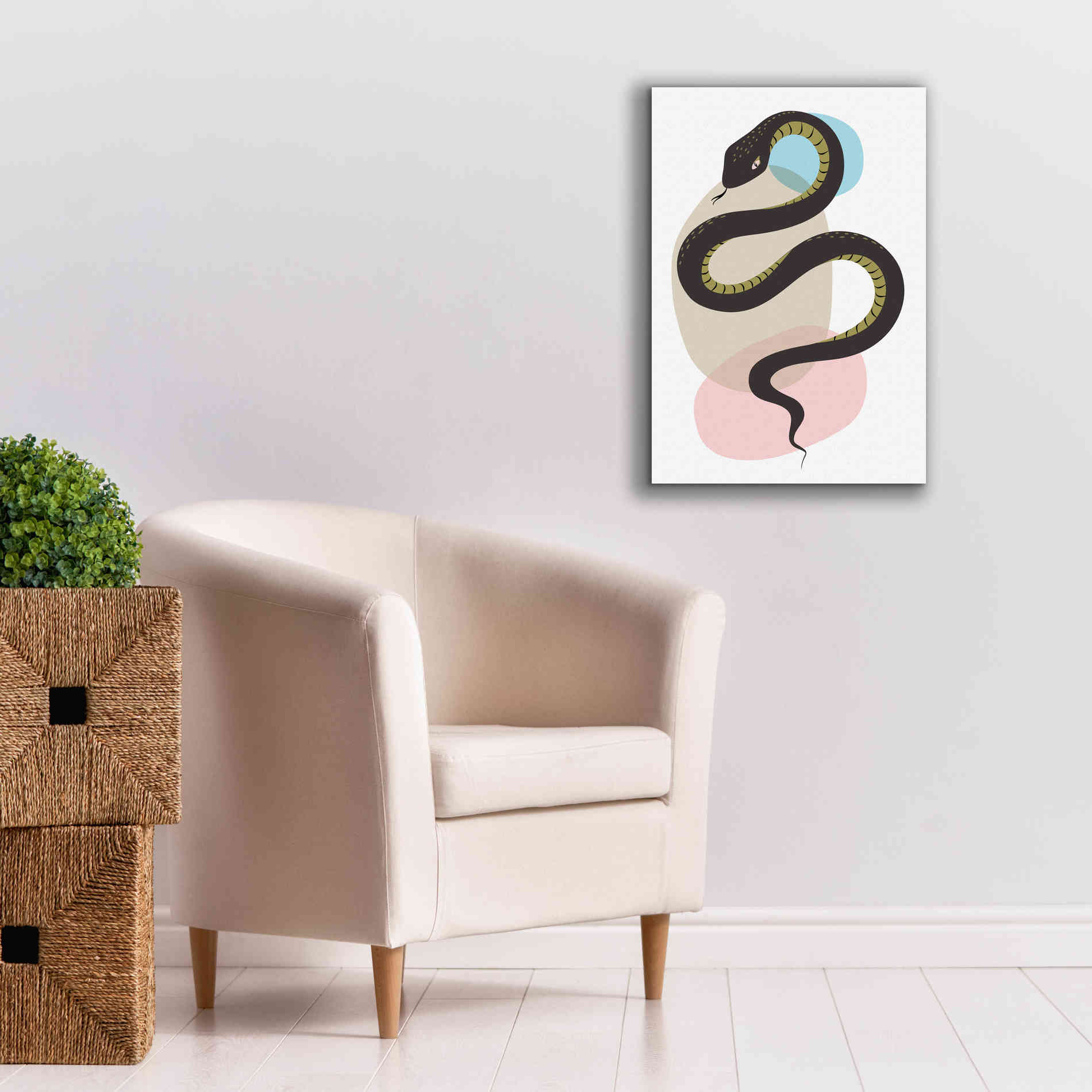 'Snake' by Ayse, Canvas Wall Art,18 x 26