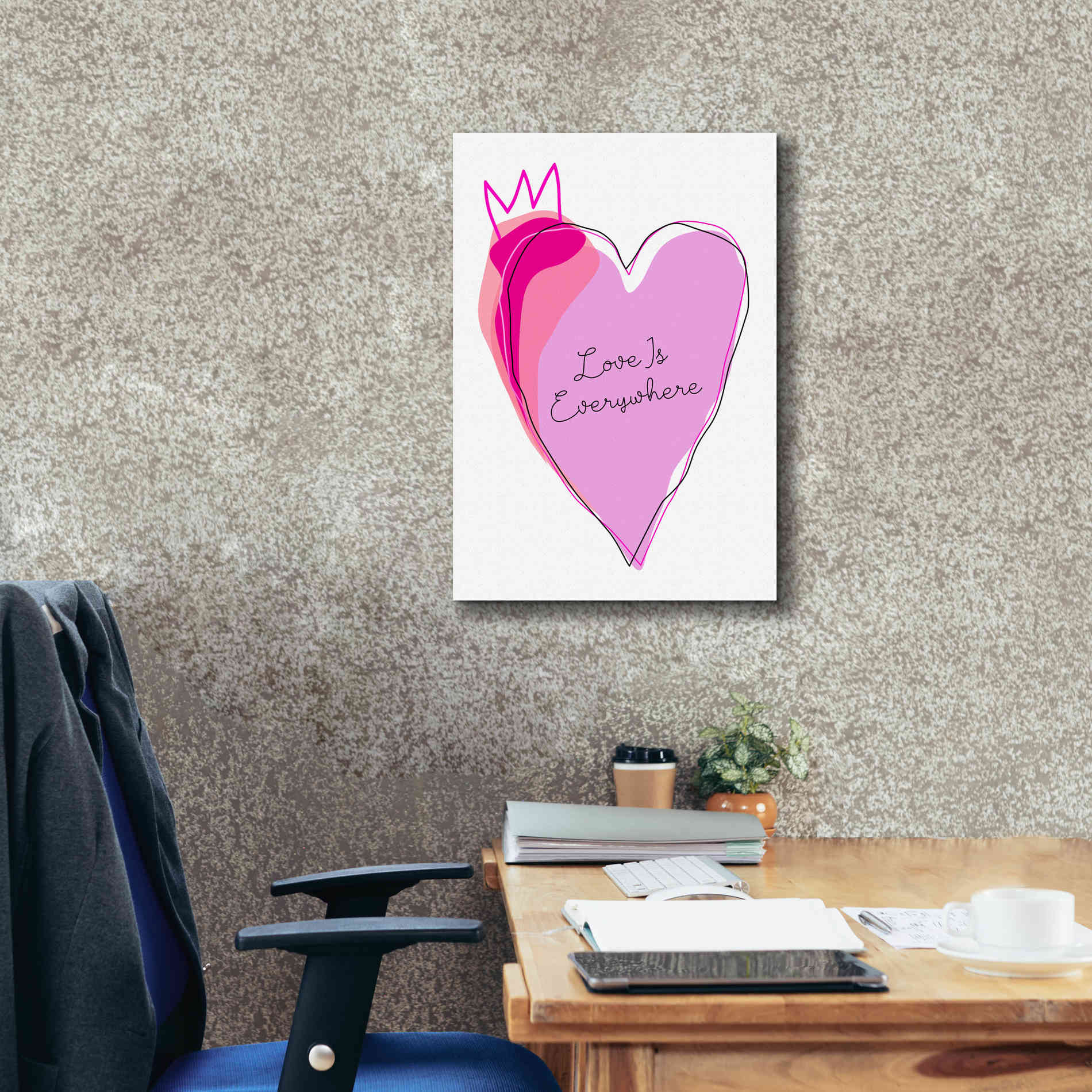 'Love is Everywhere' by Ayse, Canvas Wall Art,18 x 26