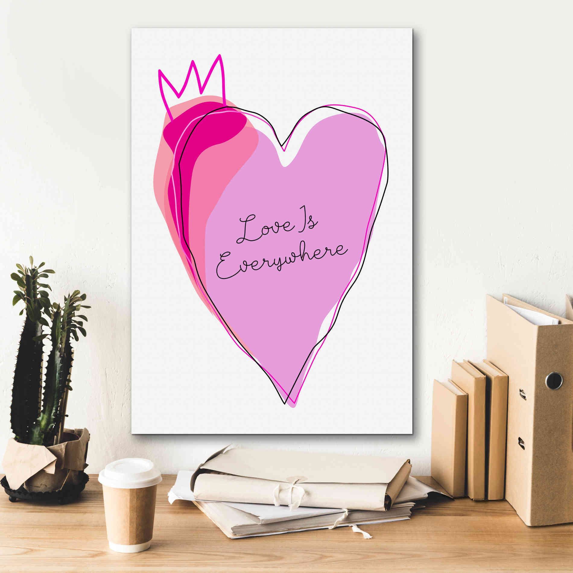 'Love is Everywhere' by Ayse, Canvas Wall Art,18 x 26