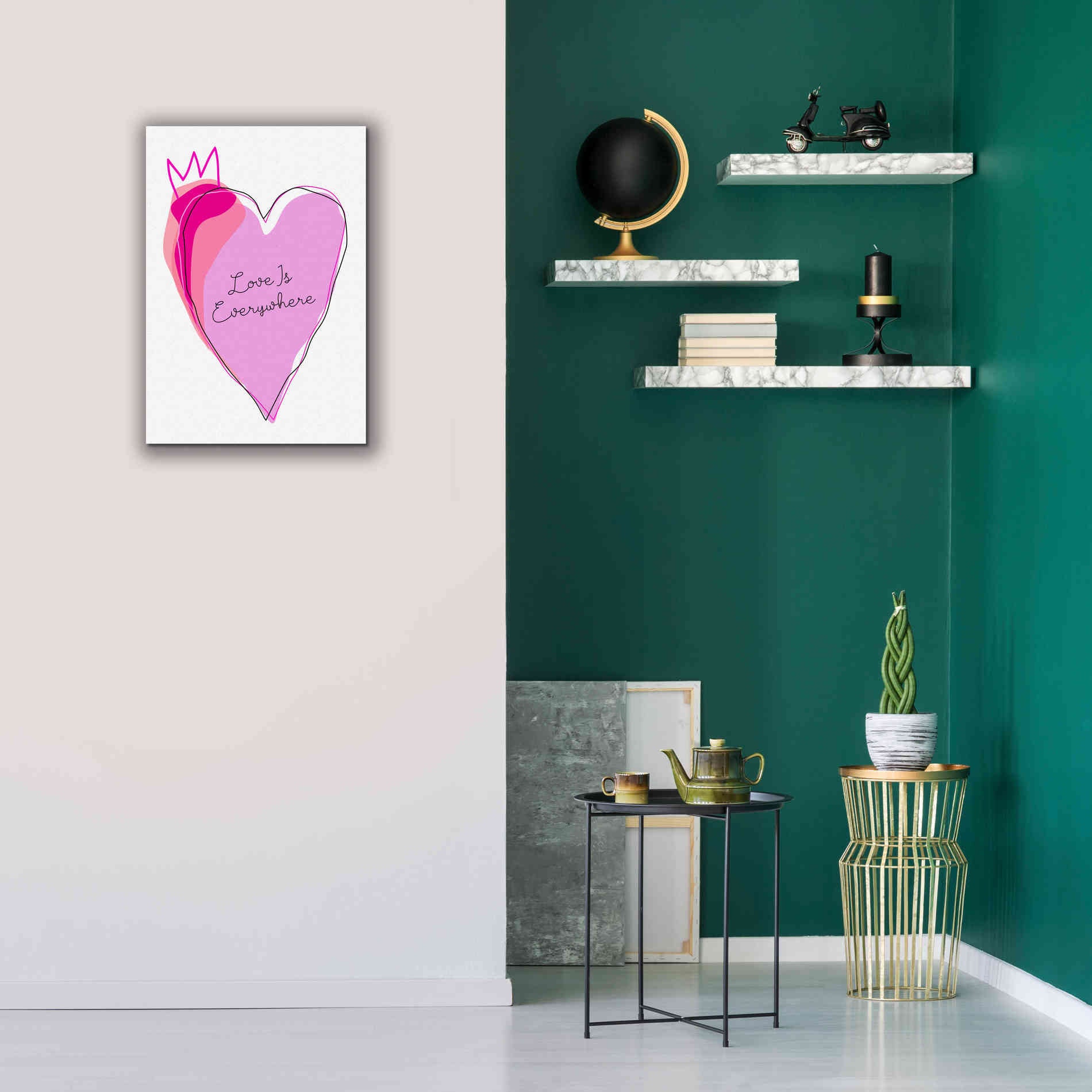 'Love is Everywhere' by Ayse, Canvas Wall Art,18 x 26