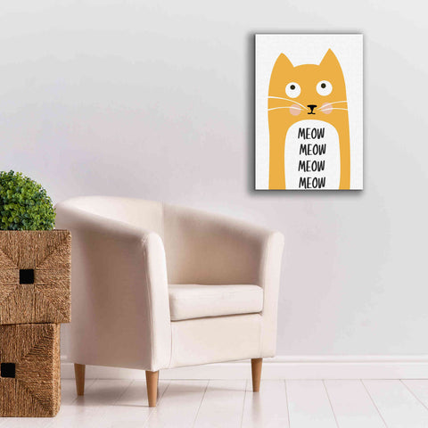 Image of 'Meow' by Ayse, Canvas Wall Art,18 x 26