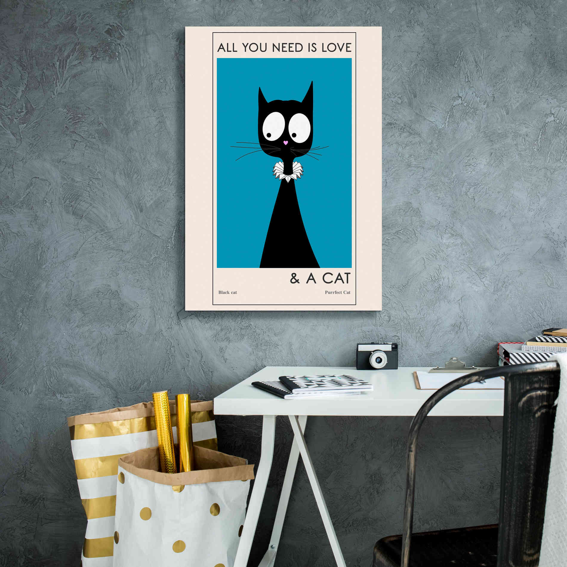 'All You Need Is Love' by Ayse, Canvas Wall Art,18 x 26