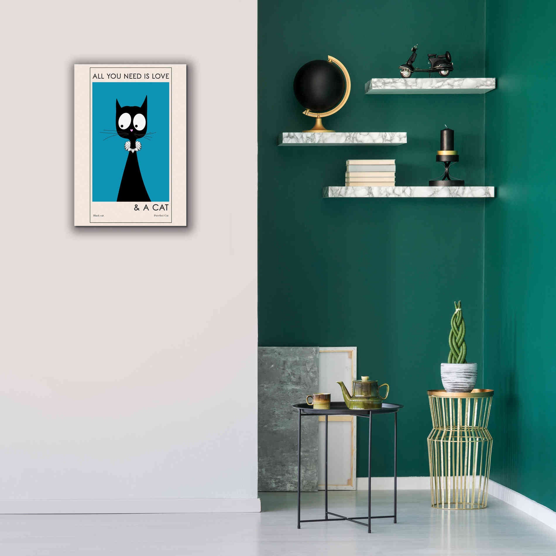 'All You Need Is Love' by Ayse, Canvas Wall Art,18 x 26