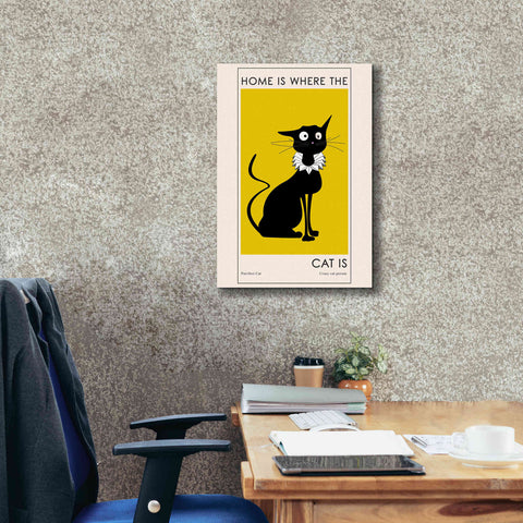 Image of 'Home Is where The Cat Is' by Ayse, Canvas Wall Art,18 x 26
