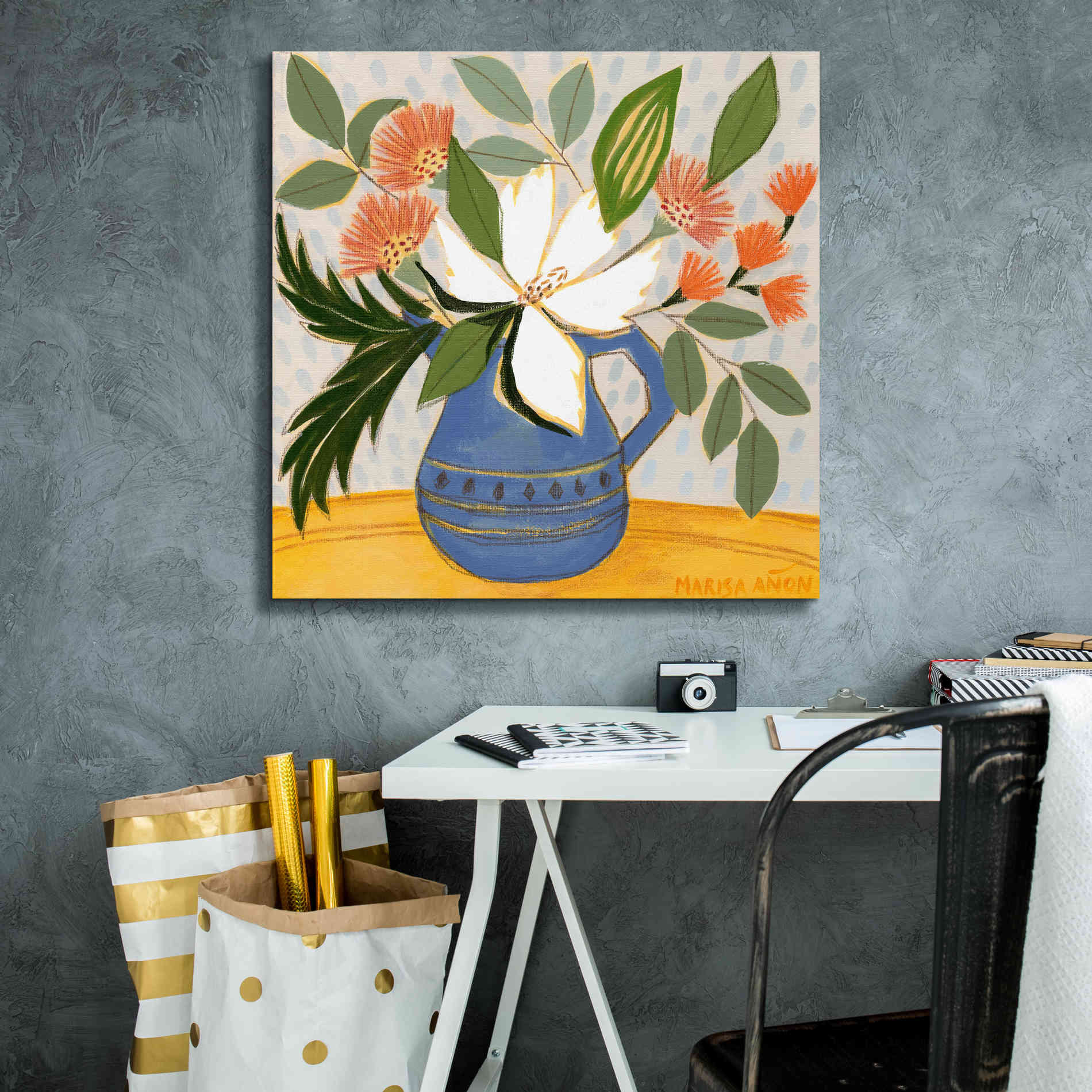'April Florals 11' by Marisa Anon, Canvas Wall Art,26 x 26
