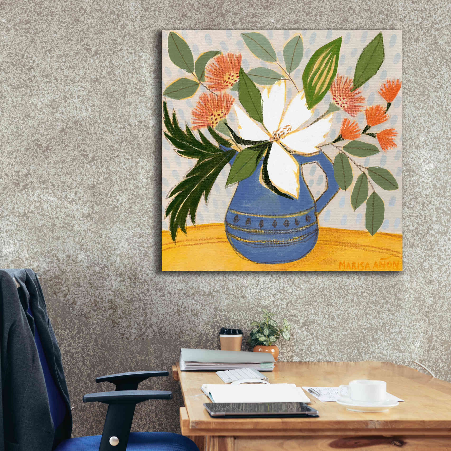 'April Florals 11' by Marisa Anon, Canvas Wall Art,37 x 37