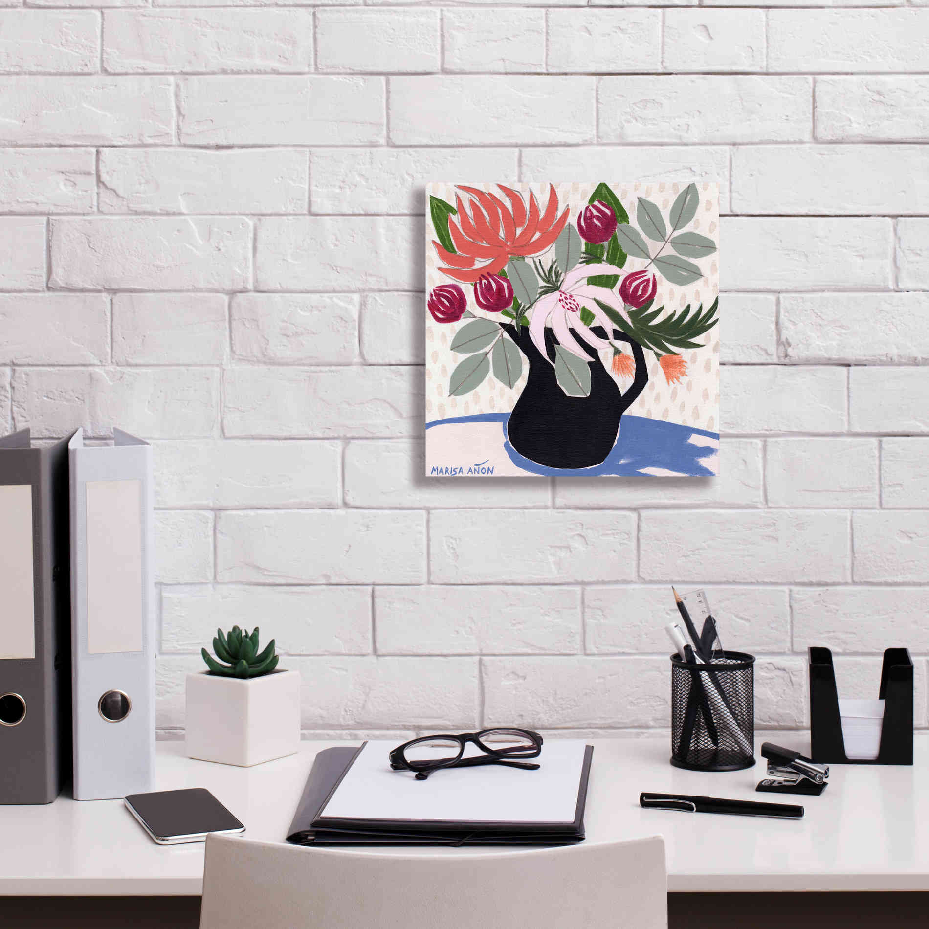 'April Florals 12' by Marisa Anon, Canvas Wall Art,12 x 12